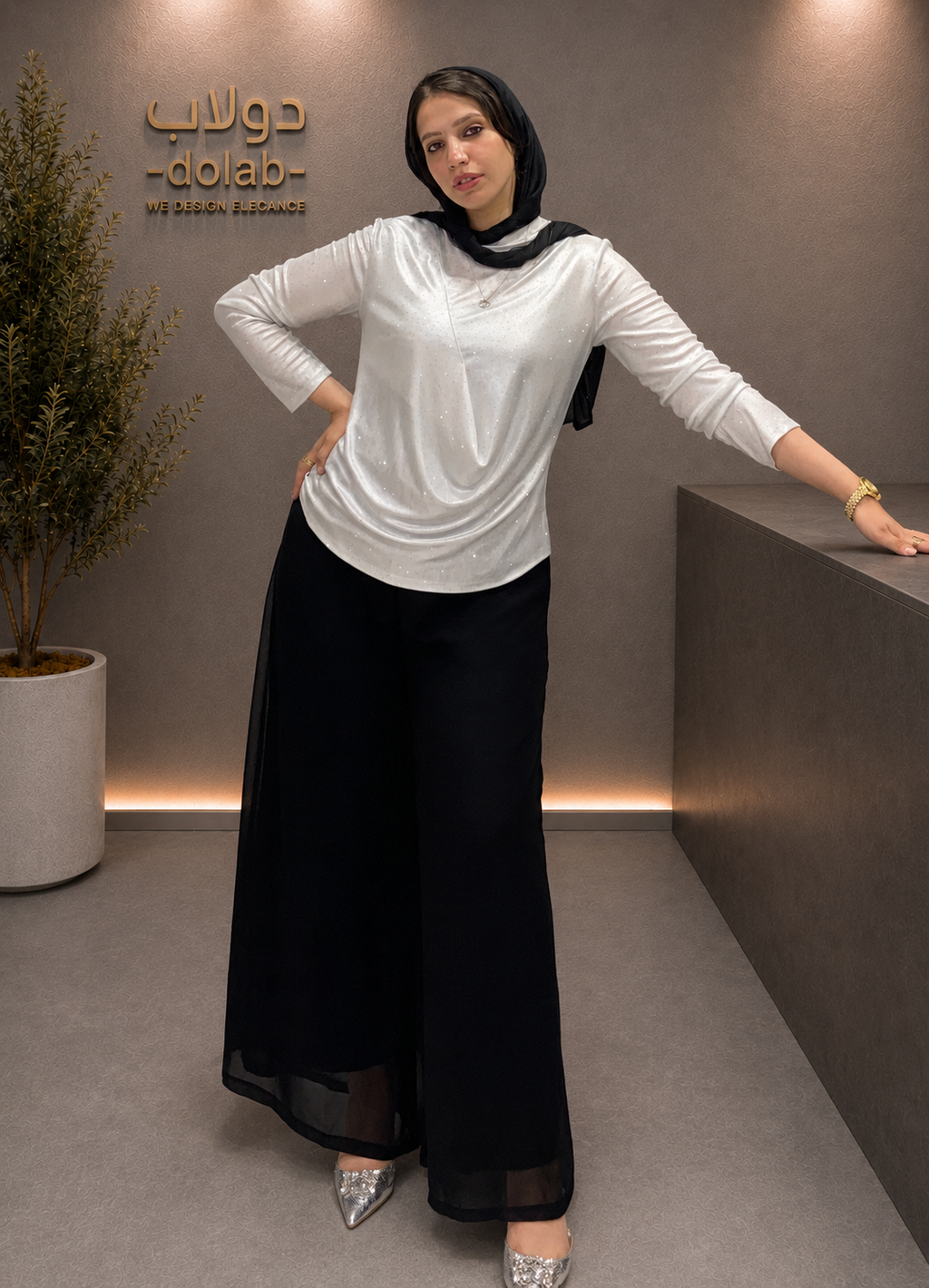 Elegant Chiffon Pants