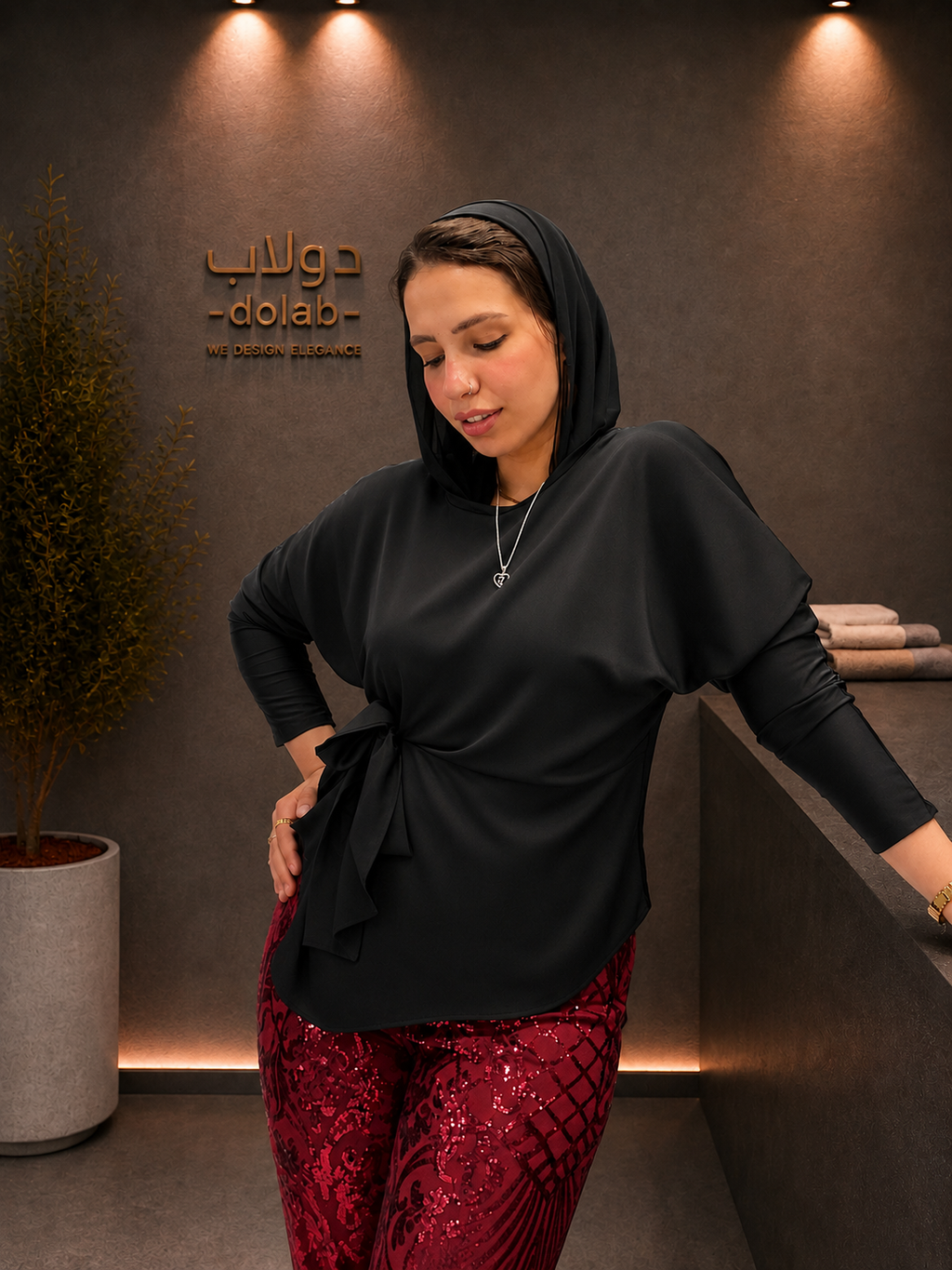 Satin Side-Tie Top